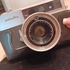 Minolta Vintage Camera - Black and Silver